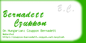 bernadett czuppon business card